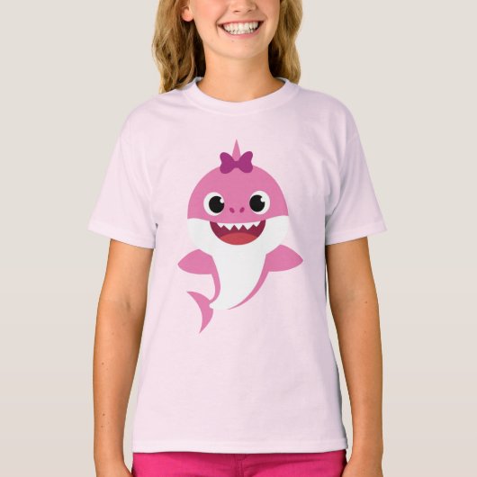 T-shirt rose requin (Devant)