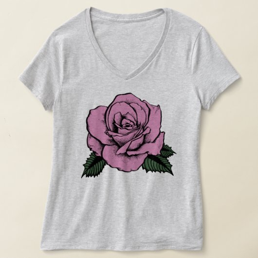 T-shirt rose rose (Poser)