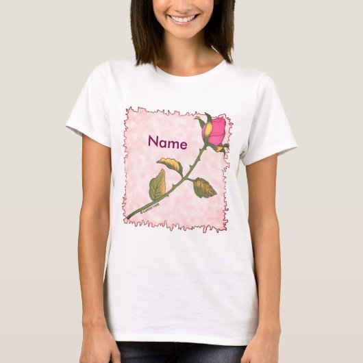 T-shirt rose rose (Devant)