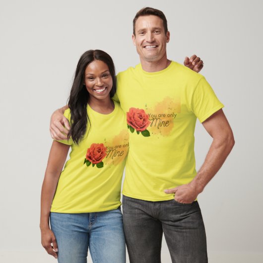T-shirt Rose rose avec texte (Unisexe)