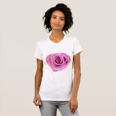 T-shirt Rose Rose Basic pour Femmes (Devant entier)