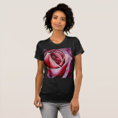 T-shirt Rose Rose macro fleurs aquarelle art abstrait (Devant entier)