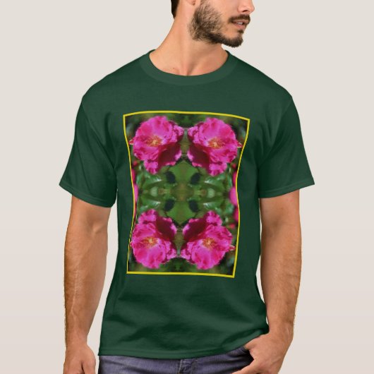 T-shirt Rose rose Peinture Abstraite Fleur Art (Devant)