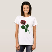 T-shirt Rose rouge (Devant entier)