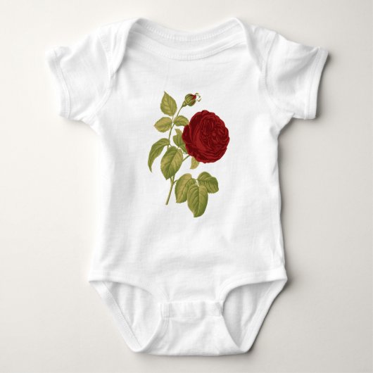 T-shirt Rose rouge antique (Devant)
