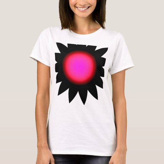 T-shirt Rose rouge brillant (Devant)