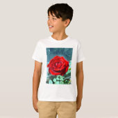 T-shirt Rose rouge brillant (Devant entier)