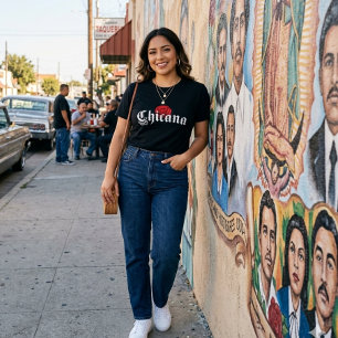 T-shirt Rose Rouge Chicana