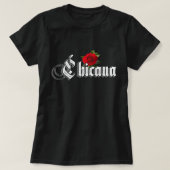 T-shirt Rose Rouge Chicana (Design devant)
