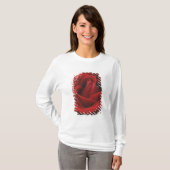 T-shirt Rose rouge de floraison (Devant entier)