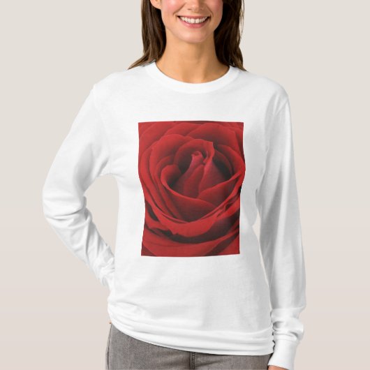 T-shirt Rose rouge de floraison (Devant)