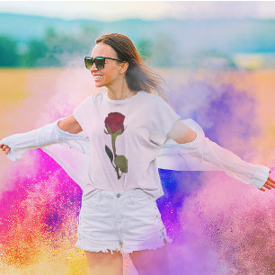 T-shirt Rose rouge femmes