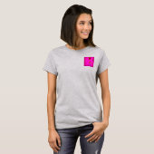 T-Shirt Rose Rouge Fractale (Devant entier)