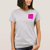 T-Shirt Rose Rouge Fractale (Devant)