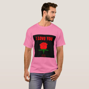 T-shirt Rose rouge I Love You Homme's Pink T shirt