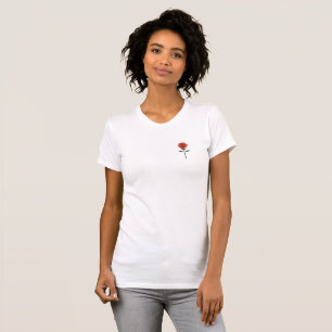 T-shirt Rose rouge intemporelle