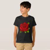 T-shirt Rose rouge unique (Devant entier)