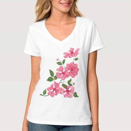 T-shirt Rose sauvage (Devant)