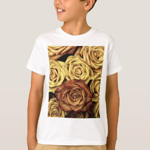 T-shirt Rose sepiqué