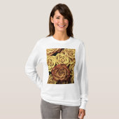 T-shirt Rose sepiqué (Devant entier)