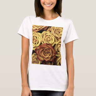 T-shirt Rose sepiqué