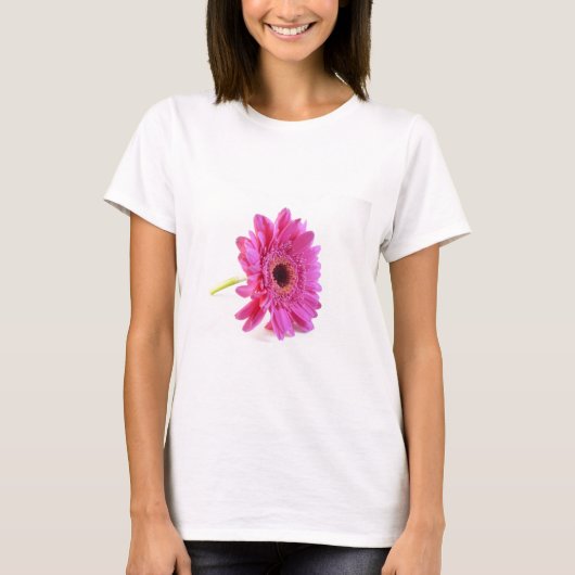 T-shirt rose sur le blanc (Devant)