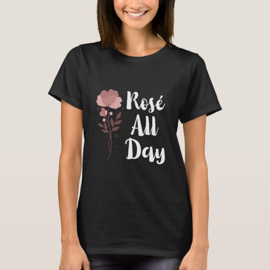 T-shirt Rosé toute la journée (Devant)