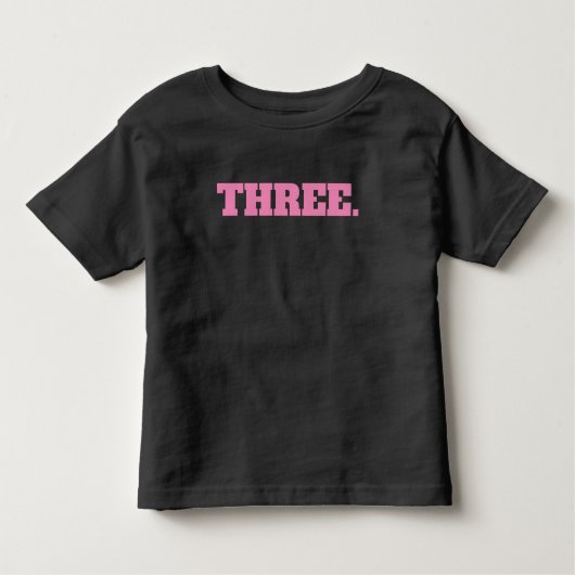 T-shirt rose trois 3e anniversaire Toddler (Devant)