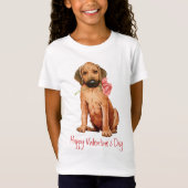 T-Shirt Rose Valentin Rhodesian Ridgeback (Devant)