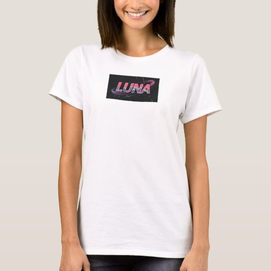 T-shirt Rose Vert Luna (Devant)