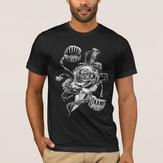 T-shirt Rose Vicieux, Piège Volant, Dagger (Devant)