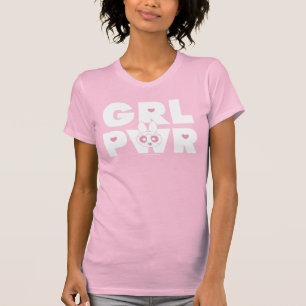 T-shirt Rose vif:Pouvoir des filles