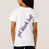 T-Shirt Rose violet moderne mignonne Girl Arts martiaux Ka (Dos)