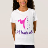 T-Shirt Rose violet moderne mignonne Girl Arts martiaux Ka (Devant)
