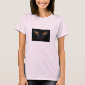 T-shirt rose yeux de chat noir (Devant)
