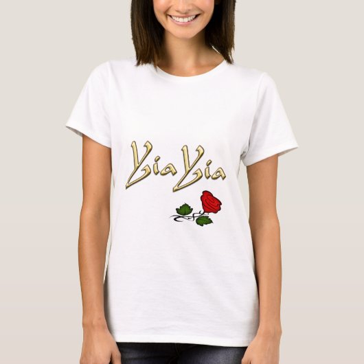 T-shirt Rose YiaYia (Devant)