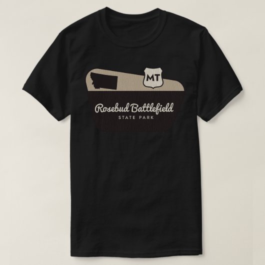 T-shirt Rosebud Battlefield State Park Montana Welcome Sig (Design devant)