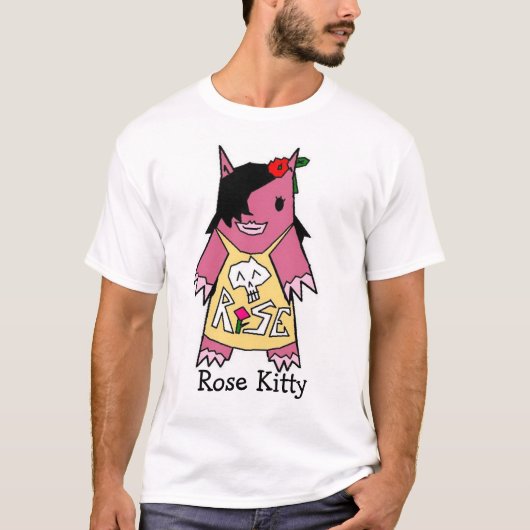T-shirt RoseKitty, Kitty rose (Devant)