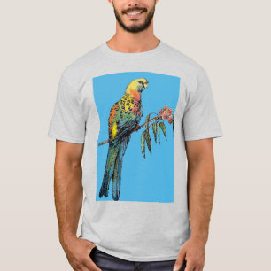 T-shirt Rosella Parrot oiseau art Aquarelle Mens T Shirt