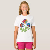 T-shirt Roses arc-en-ciel (Devant entier)
