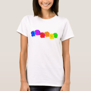 T-shirt Roses arc-en-ciel