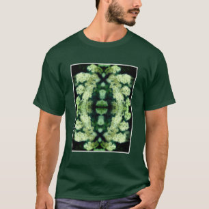 T-shirt Roses blanches sauvages rougeoyantes Abstraites