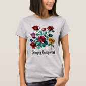 T-shirt Roses couleur eau simple (Devant)
