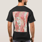 T-shirt Roses de Patchwork : conception motif transparente (Dos)
