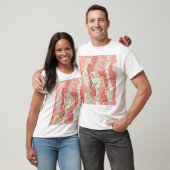 T-shirt Roses de Patchwork : conception motif transparente (Unisexe)