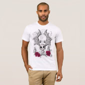 T-SHIRT ROSES DE SKULL-BAT (Devant entier)