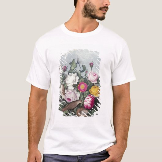T-shirt Roses, 'du temple de Flora (Devant)