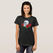 T-shirt Roses et crâne (Devant entier)