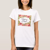 T-shirt Roses et Parties scintillant d'aquarelle ( (Devant)