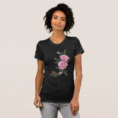 T-shirt ROSES et PIN ROSES par SHARON SHARPE (Devant entier)